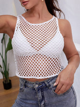 Load image into Gallery viewer, Solid Open Knit Tank Top Without Bra
