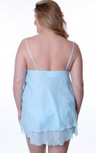 Load image into Gallery viewer, Chiffon Double Layer A-line Baby Doll in Aqua - 1X

