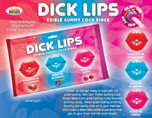 Load image into Gallery viewer, DICK LIPS GUMMY COCK RING 3PK
