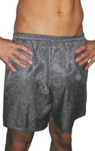 Load image into Gallery viewer, Mens Boxer Short with Button-Down Fly Front in Grey Jacquard

