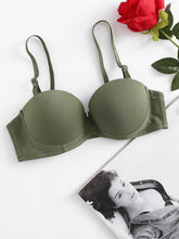 Load image into Gallery viewer, Bra with Adjustable Straps - L Olive Green
