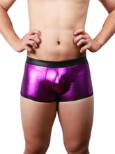 Load image into Gallery viewer, Men Satin Colorblock Boxer Brief - S
