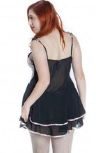 Load image into Gallery viewer, Double layer chiffon baby doll with G-string included
