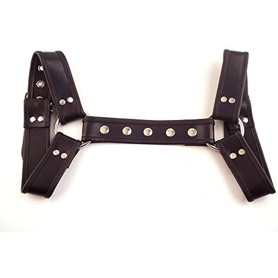 Rouge Leather Adjustable Halter Harness - Large - Black