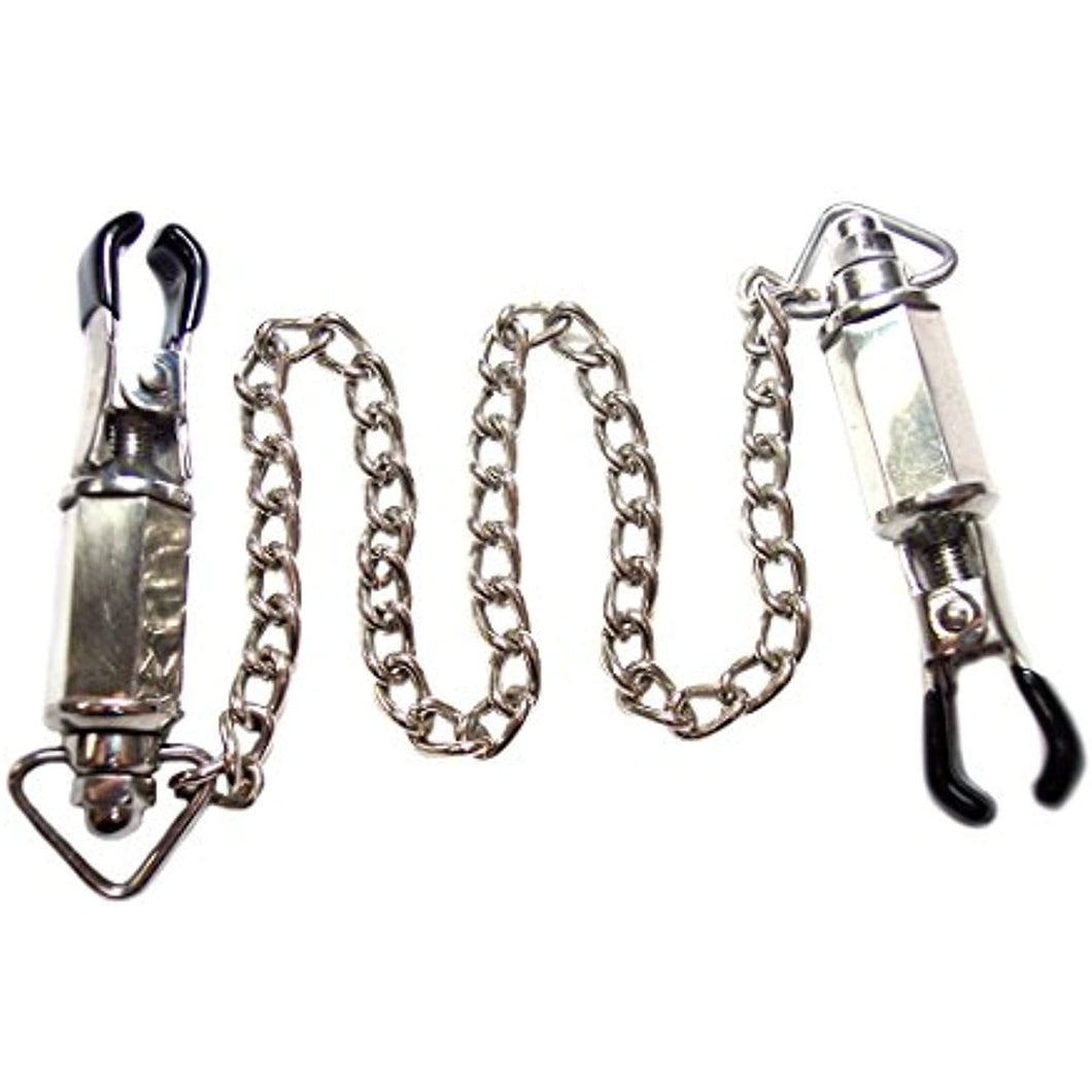 Rouge Weighted Adjustable Stainless Steel Nipple Clamps - Silver