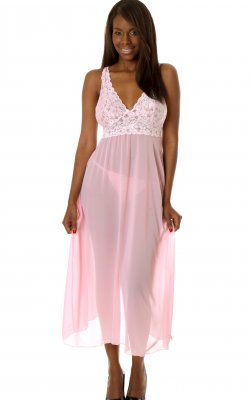 Chiffon Gown - 6X Pink