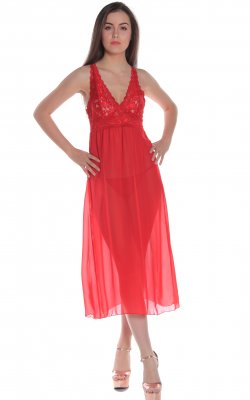 Chiffon Gown - Red