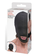 Load image into Gallery viewer, Lux Fetish Open Mouth Stretch Hood Black
