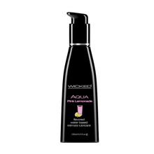 Load image into Gallery viewer, Wicked Aqua Water Based Flavored Lubricant Pink Lemonade 4 oz
