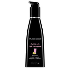 Load image into Gallery viewer, Wicked Aqua Water Based Flavored Lubricant Pink Lemonade 4 oz
