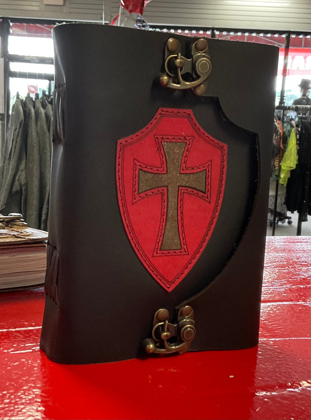 Red Shield Leather Journal