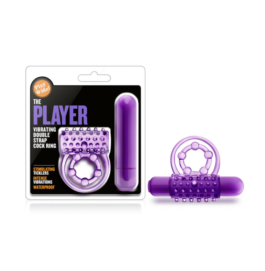 Play with me! The player vibrating double strap cock ring