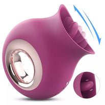 Vibrating tongue toy - burgundy