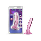 Hard n happy b yours plus 5 inch transparent dildo - pink
