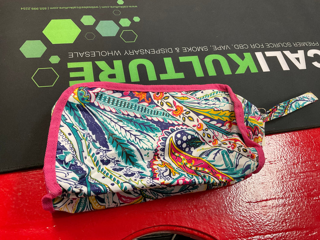 Multi design pink wristlette bag