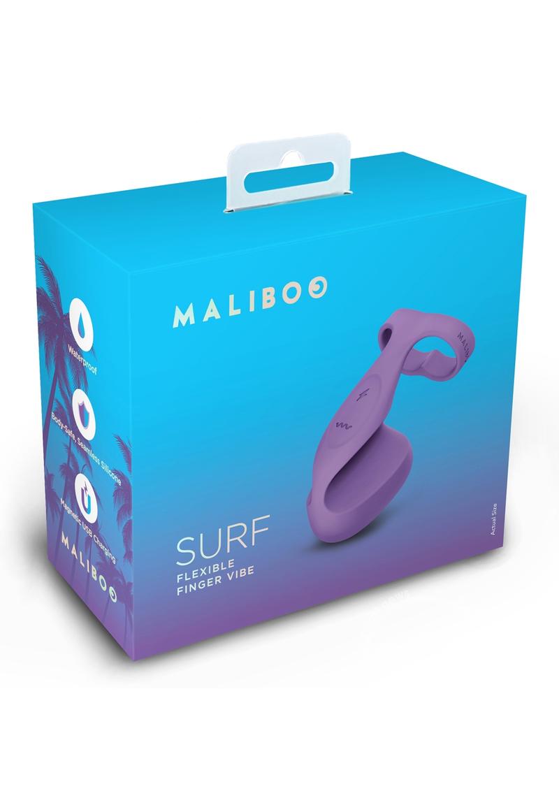 Maliboo Surf Rechargeable Vibrating Silicone Finger Vibe - Purple