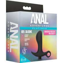 Load image into Gallery viewer, Anal adventures platinum silicone vibrating prostate massager
