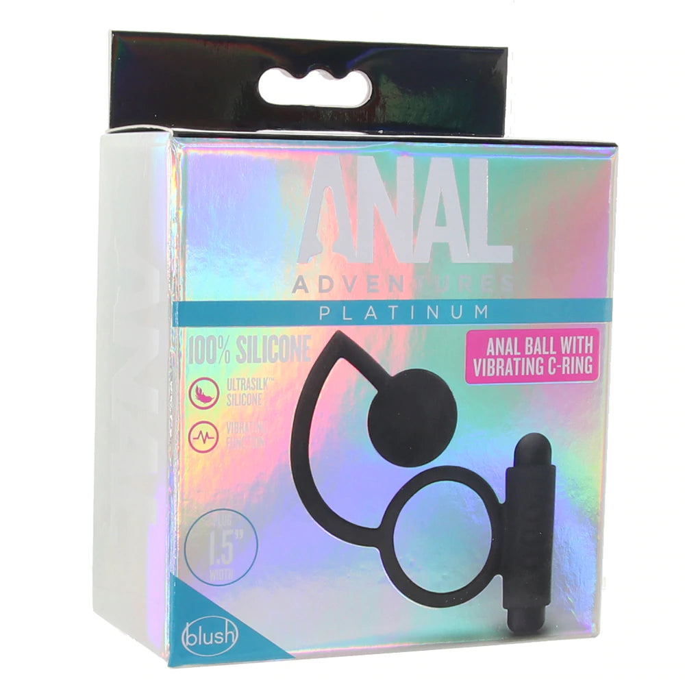 Anal adventures platinum anal ball with vibrating cock ring
