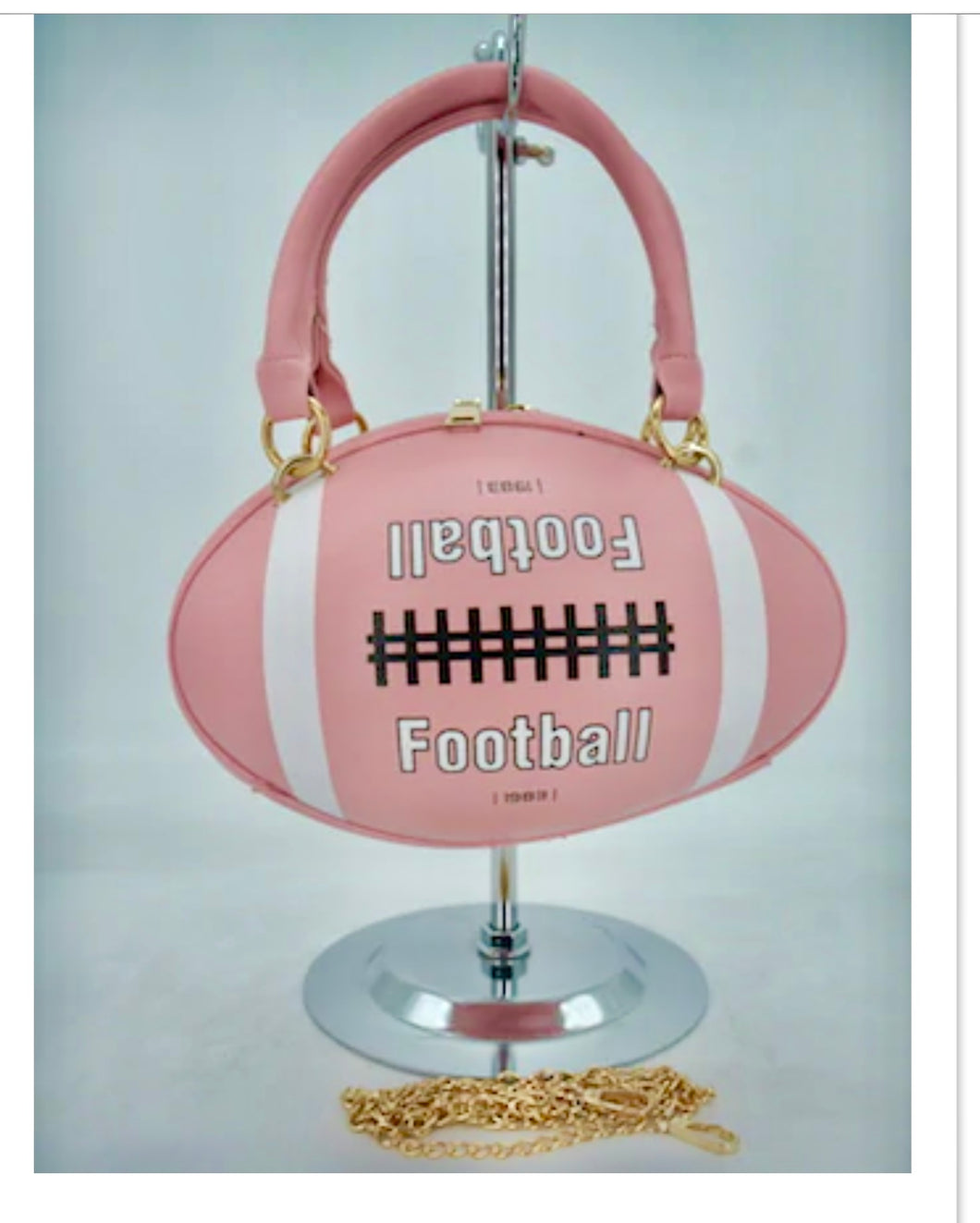 Pink football purse