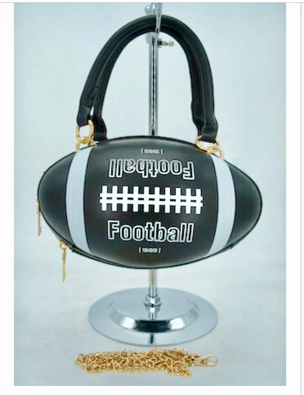 Black football purse