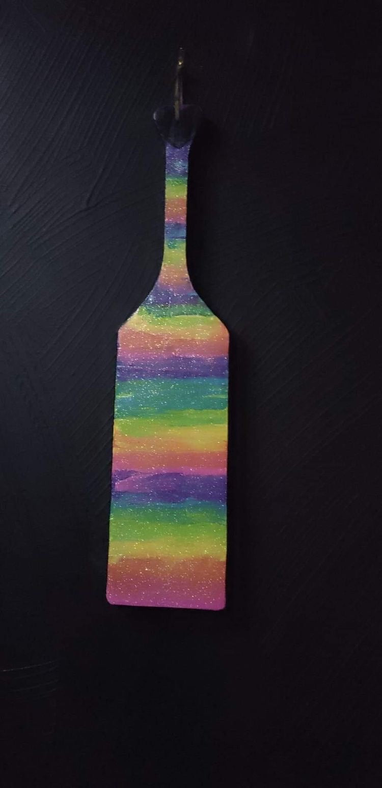 Custom made Rainbow paddle by jynx