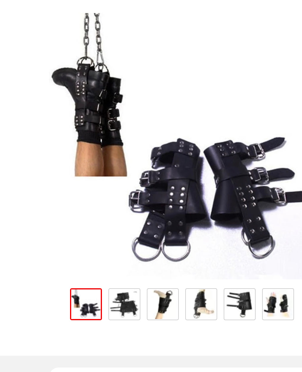 Suspension Hand Foot Bundle Bondage Slave Bdsm Adjustable Ankle Cuffs adults Sex Games Leather Slave Sex Tools
