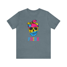 Load image into Gallery viewer, Pansexual Pride Skull Gay Rights T-Shirt Sizes S M L XL 2XL 3XL 4XL 5XL
