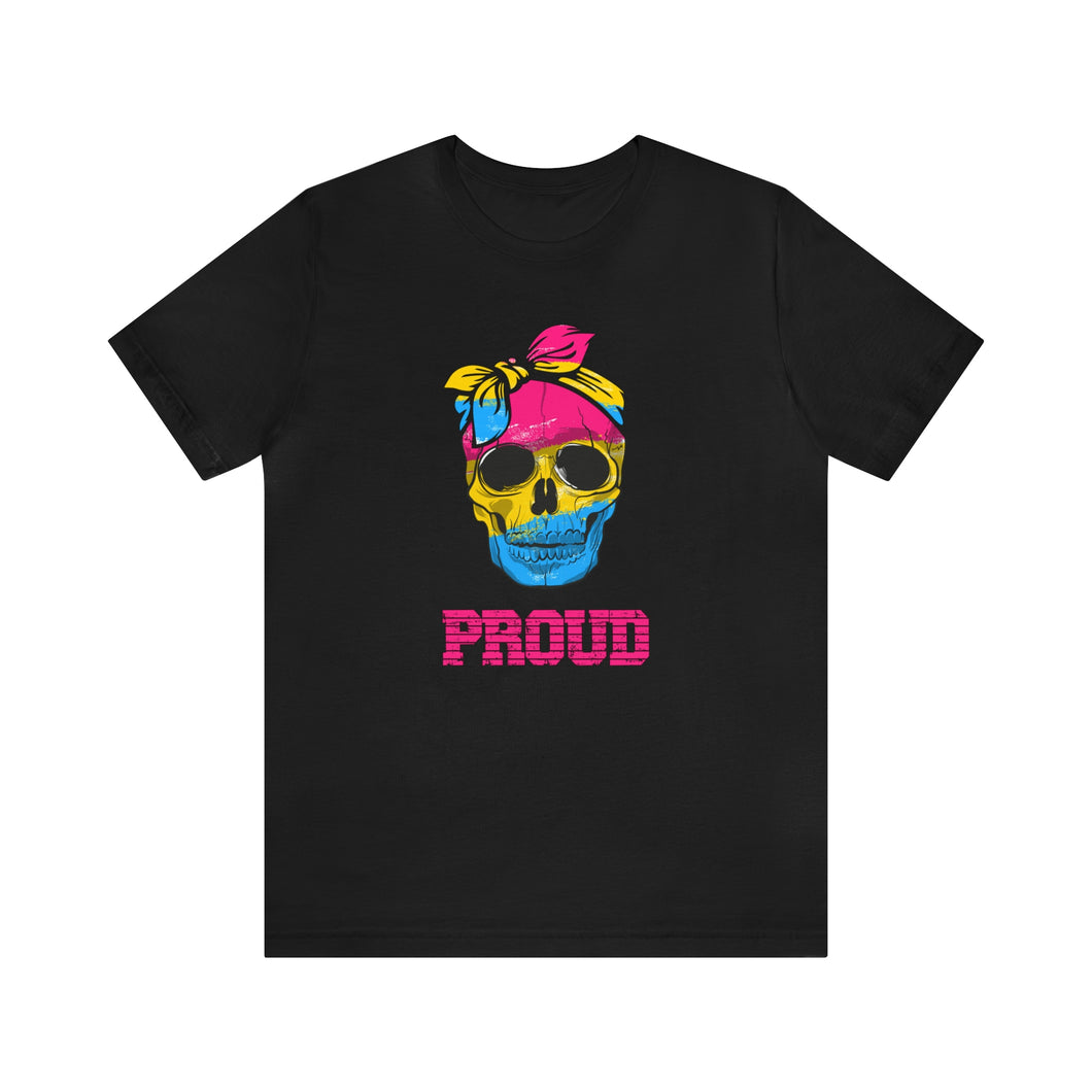 Pansexual Proud Skull Gay Rights T-Shirt Sizes S M L XL 2XL 3XL 4XL 5XL