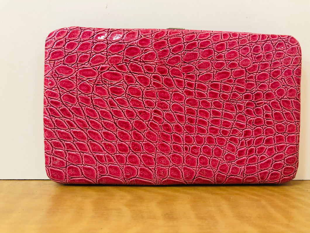 Pink Patterned Clutch