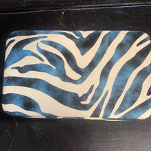 Load image into Gallery viewer, Blue Zebra Striped Wallet with shoulder strap
