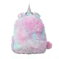 Unicorn fuzzy purse