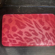 Load image into Gallery viewer, Hot Pink Animal Print Wallet with shoulder strap
