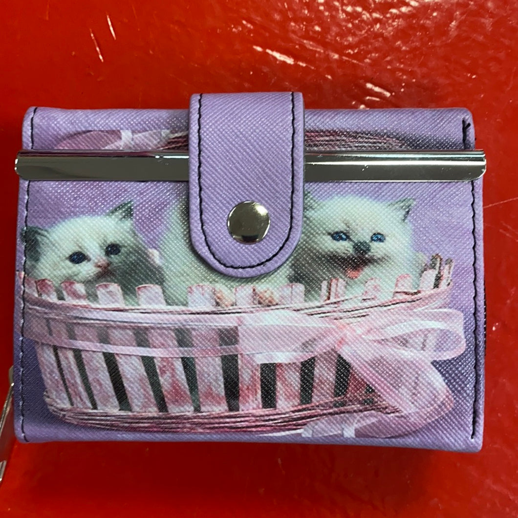 Small Purple Kitty Wallet