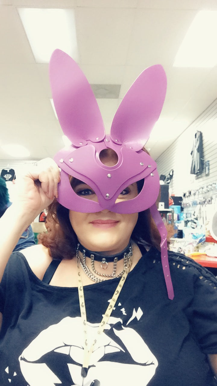 Bunny Rabbit Fetish Mask - Purple