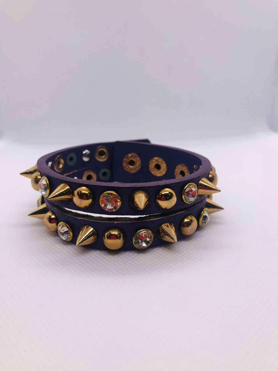 Purple studded bracelet