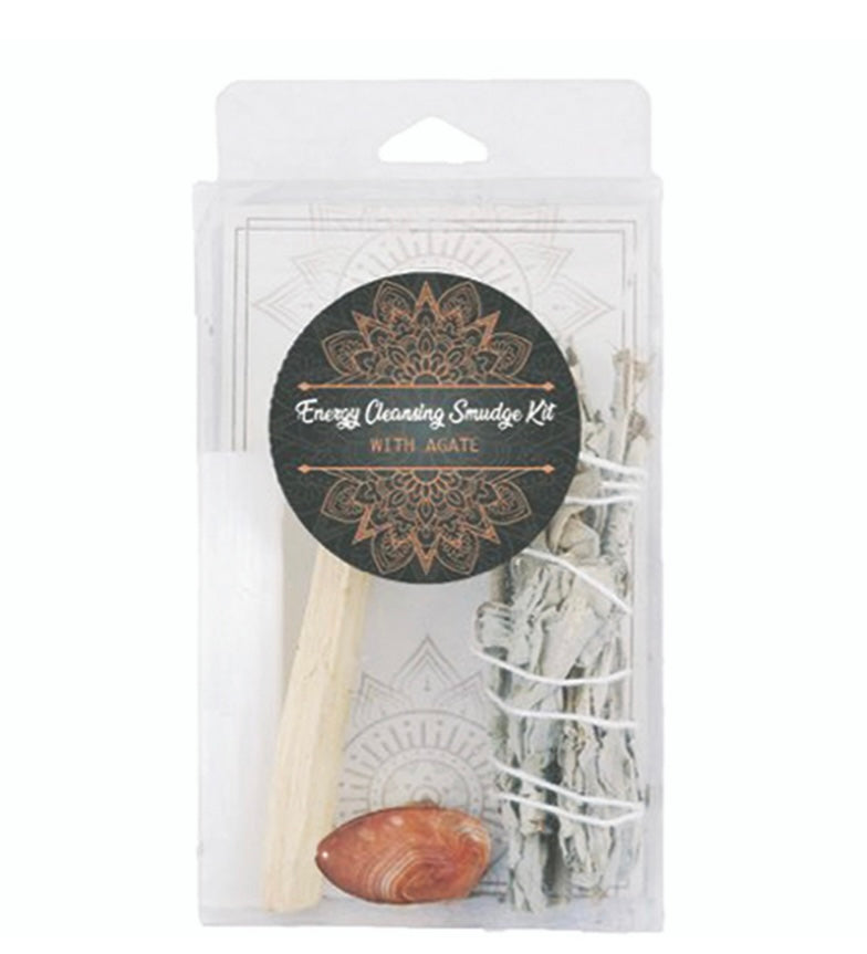 Energy Cleansing Smudge Kit - Agate