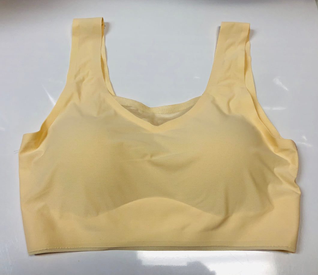 Yellow Nylon/Spandex sports bra One Size