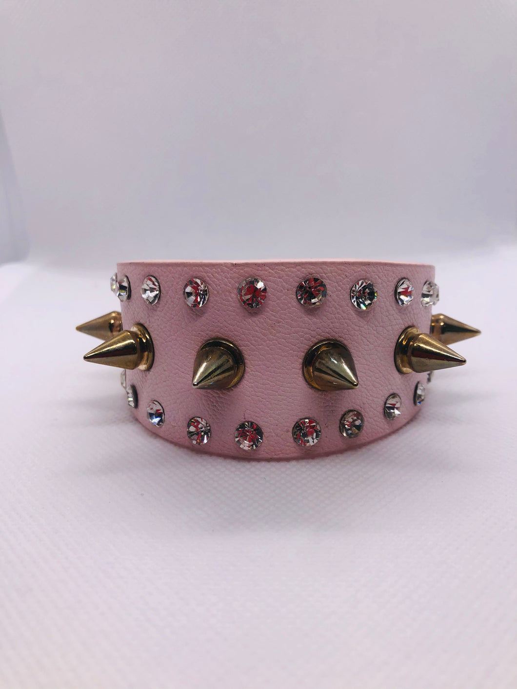 Pink studded bracelet