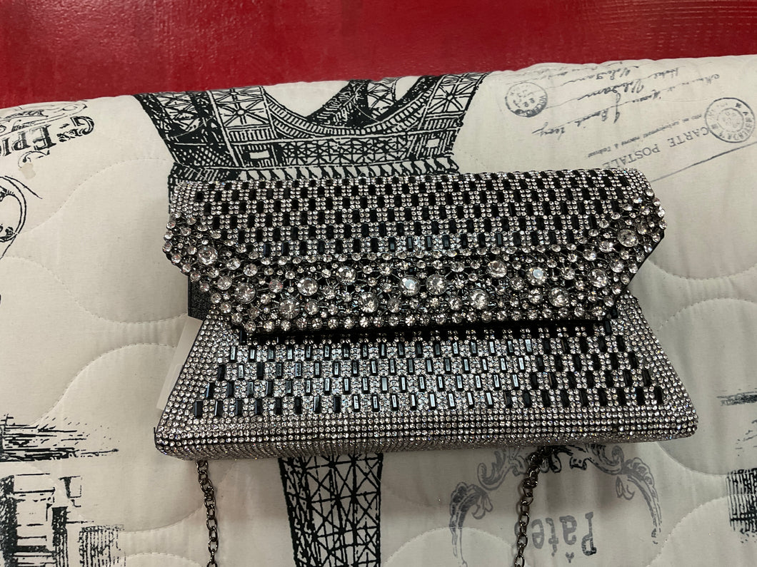 Black rhinestone purse