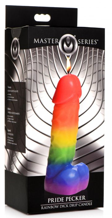 Pride Pecker Rainbow Dick Candle