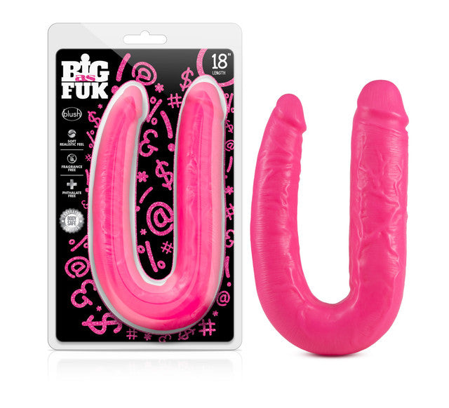 Big As Fuk - 18 Inch Double Headed Cock - Pink