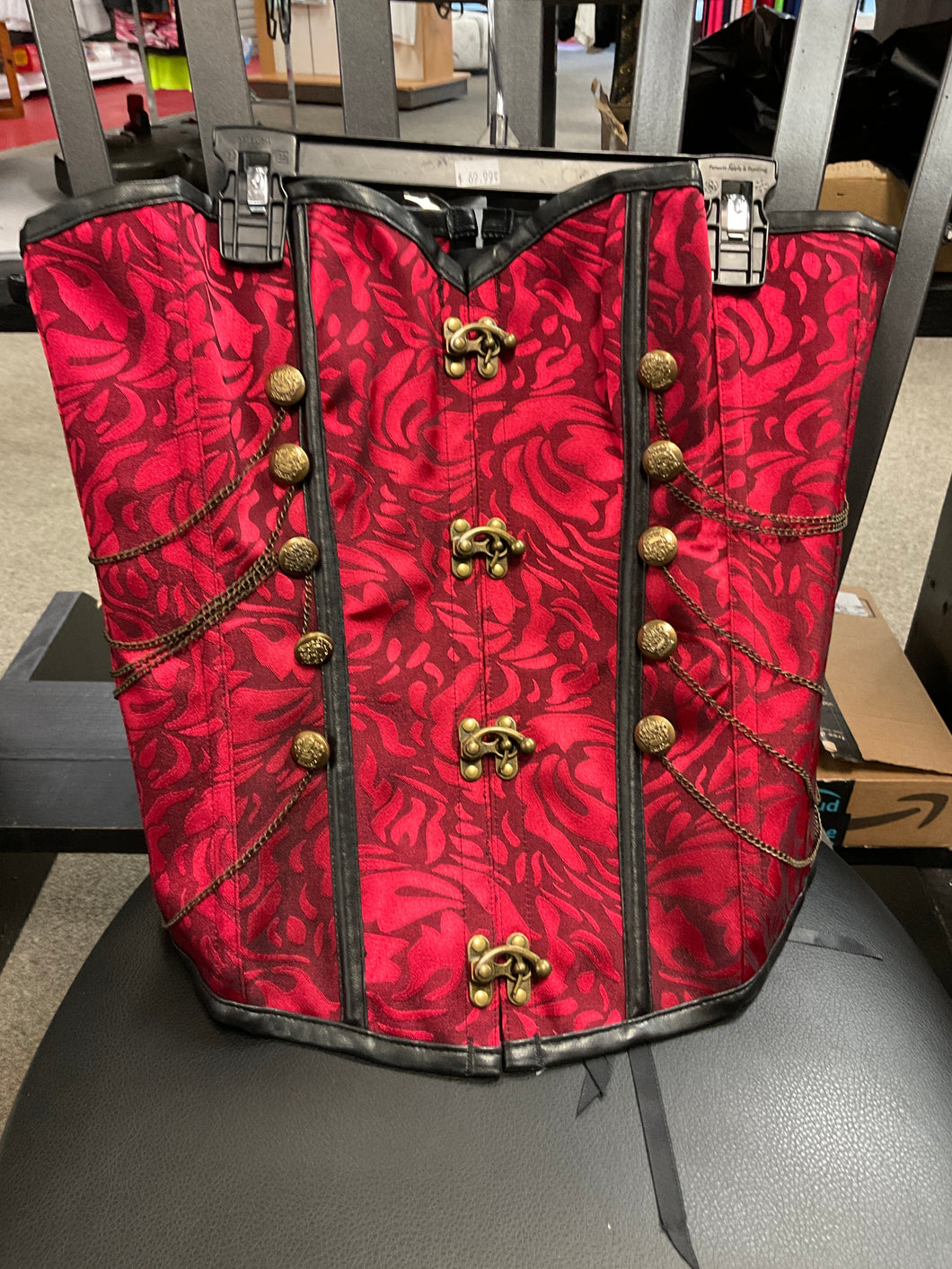Red satin corset Medium