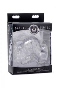 MASTER SERIES DETAINED 2.0 RESTRICTIVE CHASTITY CAGE W/ NUBS