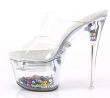 Load image into Gallery viewer, Pleaser 7 in Sequin Heels size 6
