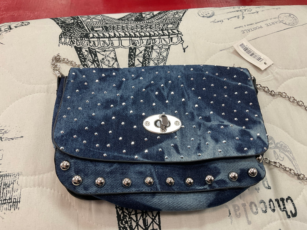 Blue Jean rhinestone purse