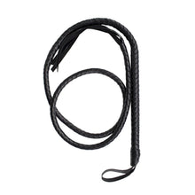 Load image into Gallery viewer, Black Leather Bull Whip 6.5 ft Long
