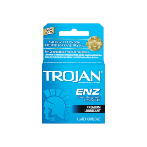 TROJAN Enz Condoms Lubricated Latex 3 Each